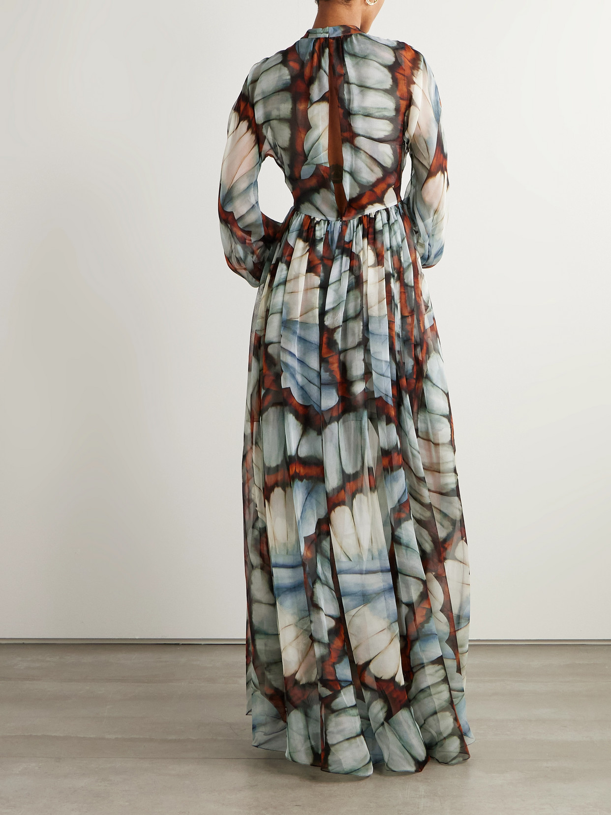 Oscar De La Renta Printed Silk-chiffon Gown