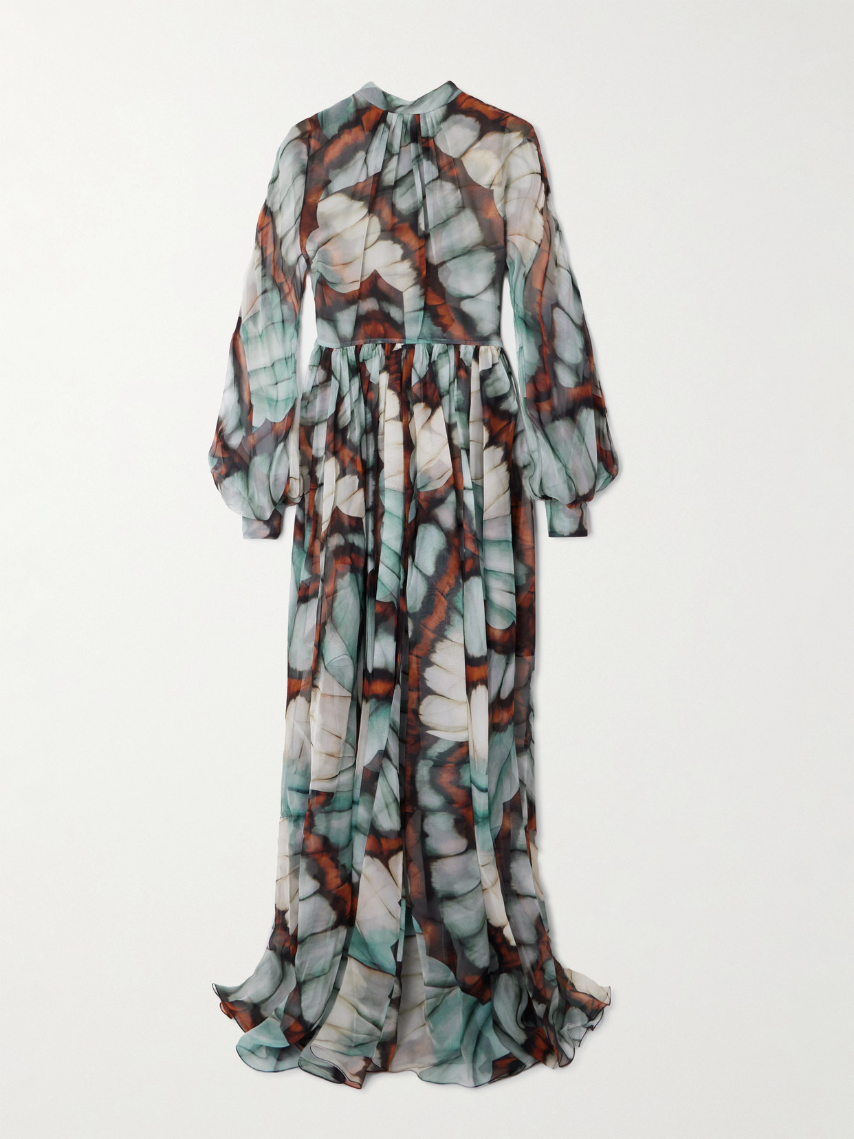 Oscar De La Renta Printed Silk-chiffon Gown