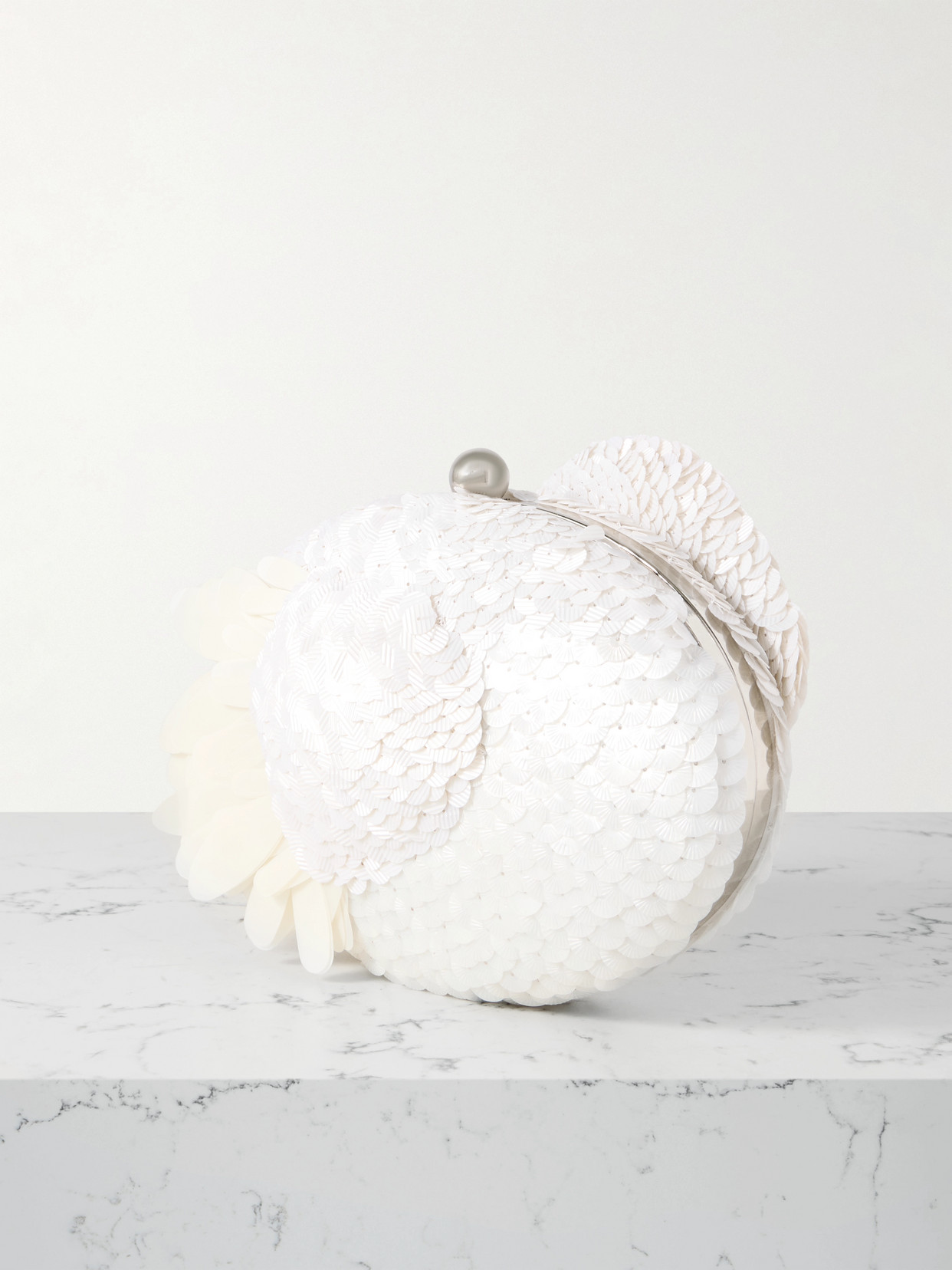 Clio Peppiatt Dove Embellished Tulle Clutch