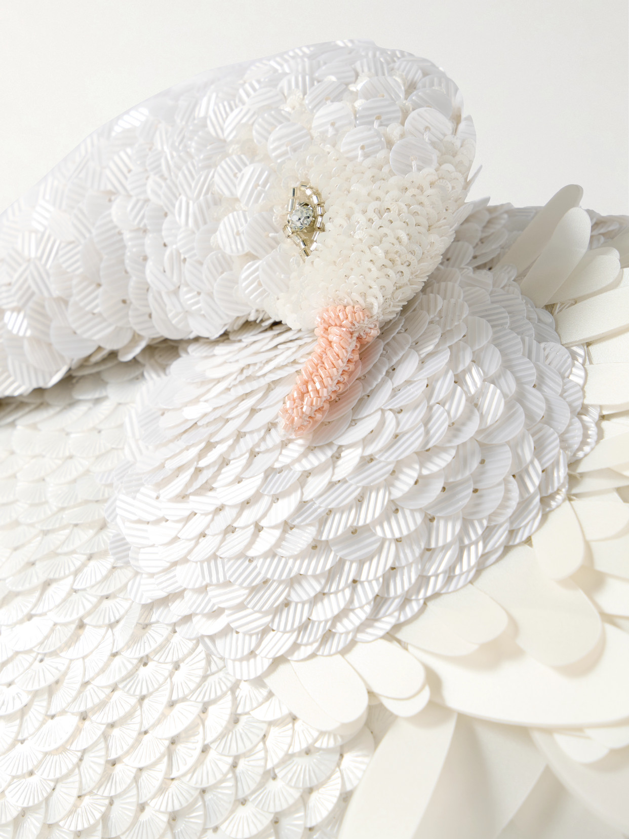 Clio Peppiatt Dove Embellished Tulle Clutch