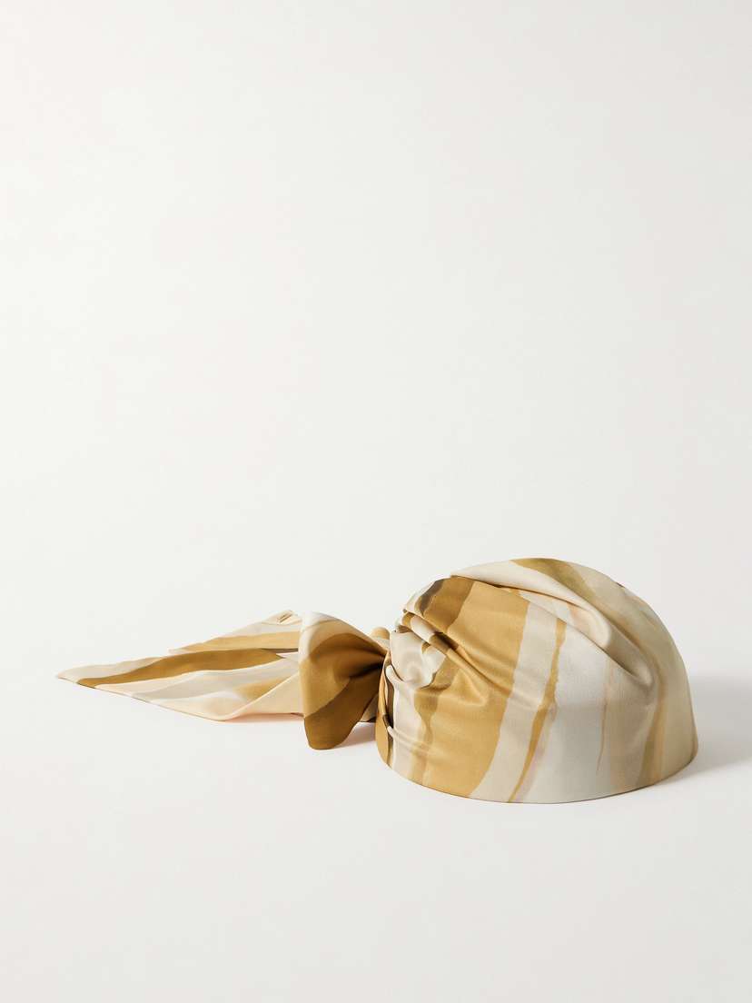 Eugenia Kim Gigi Striped Satin Head Scarf