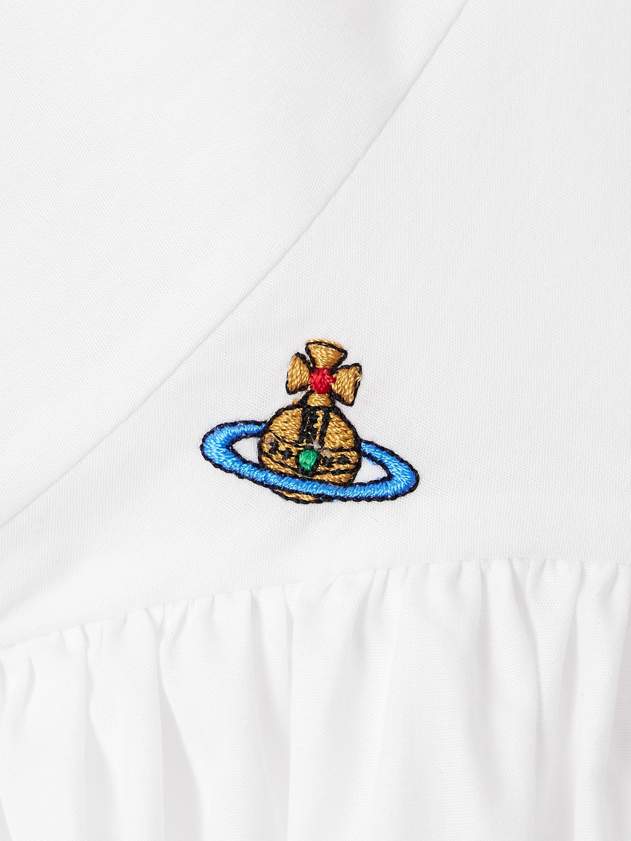 Vivienne Westwood Sunday Draped Cotton And Silk Midi Dress In White