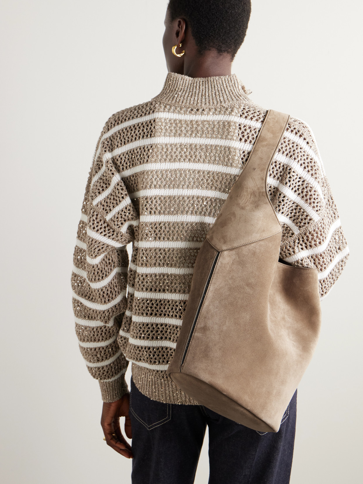 Brunello Cucinelli Suede Shoulder Bag