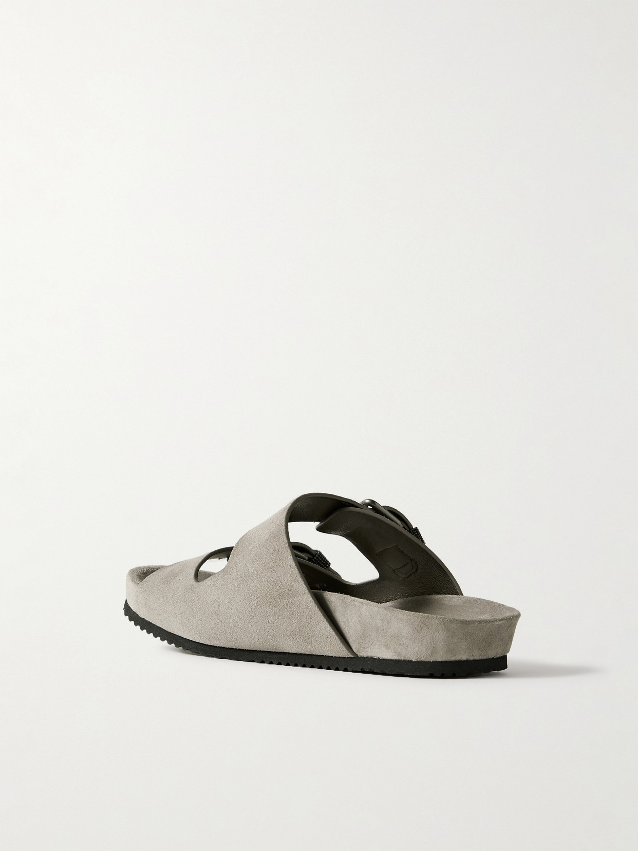 Brunello Cucinelli Bead-embellished Suede Sandals