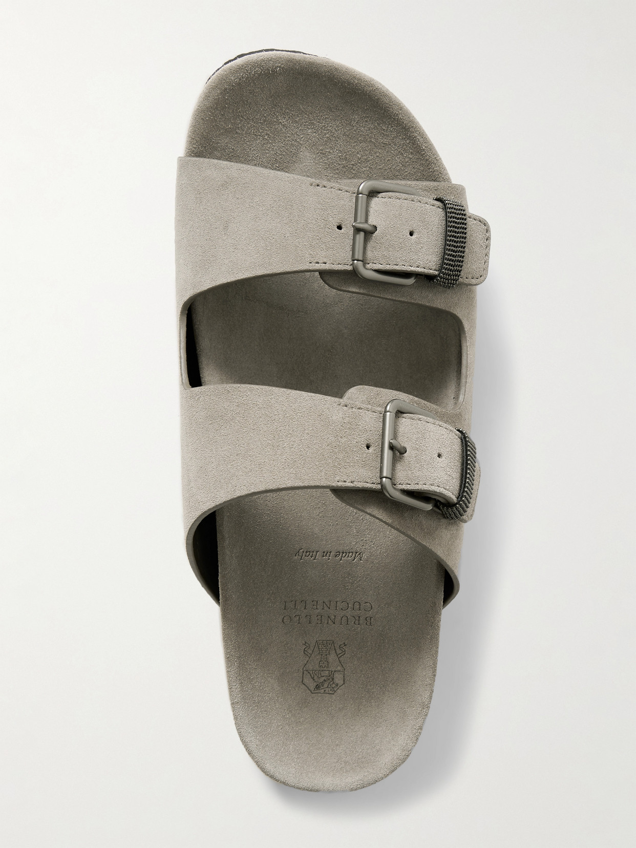 Brunello Cucinelli Bead-embellished Suede Sandals