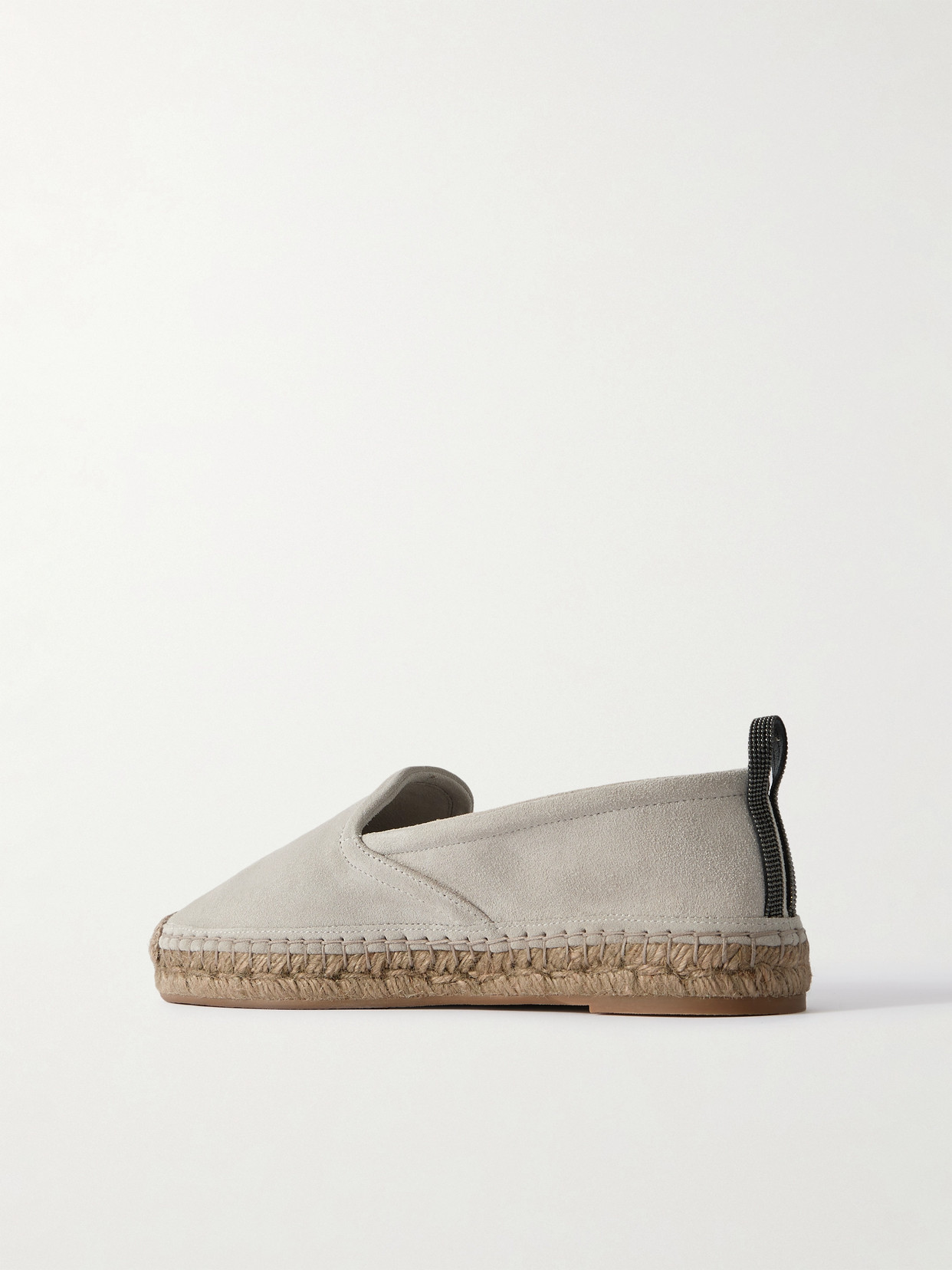 Brunello Cucinelli Bead-embellished Suede Espadrilles