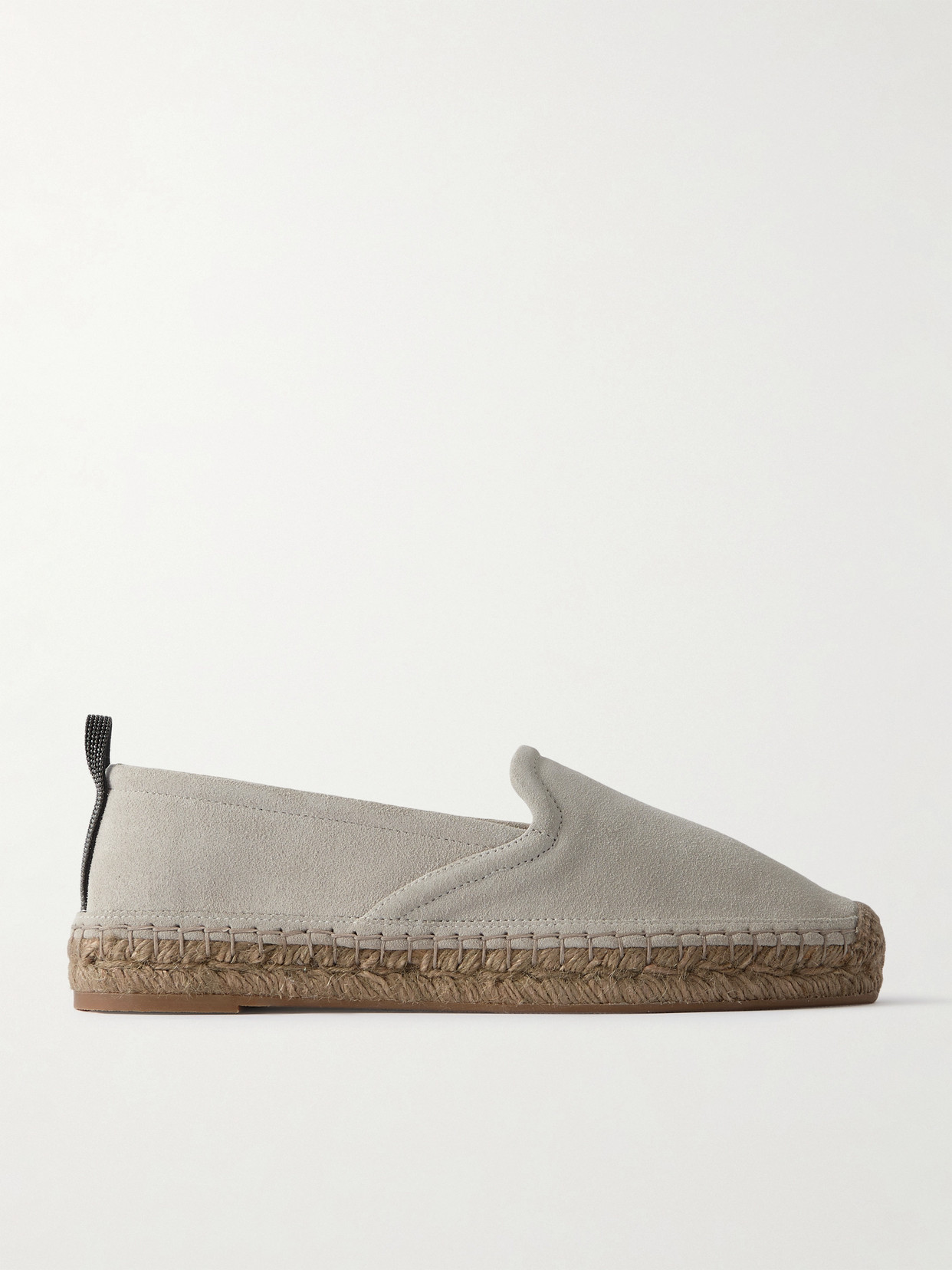 Brunello Cucinelli Bead-embellished Suede Espadrilles