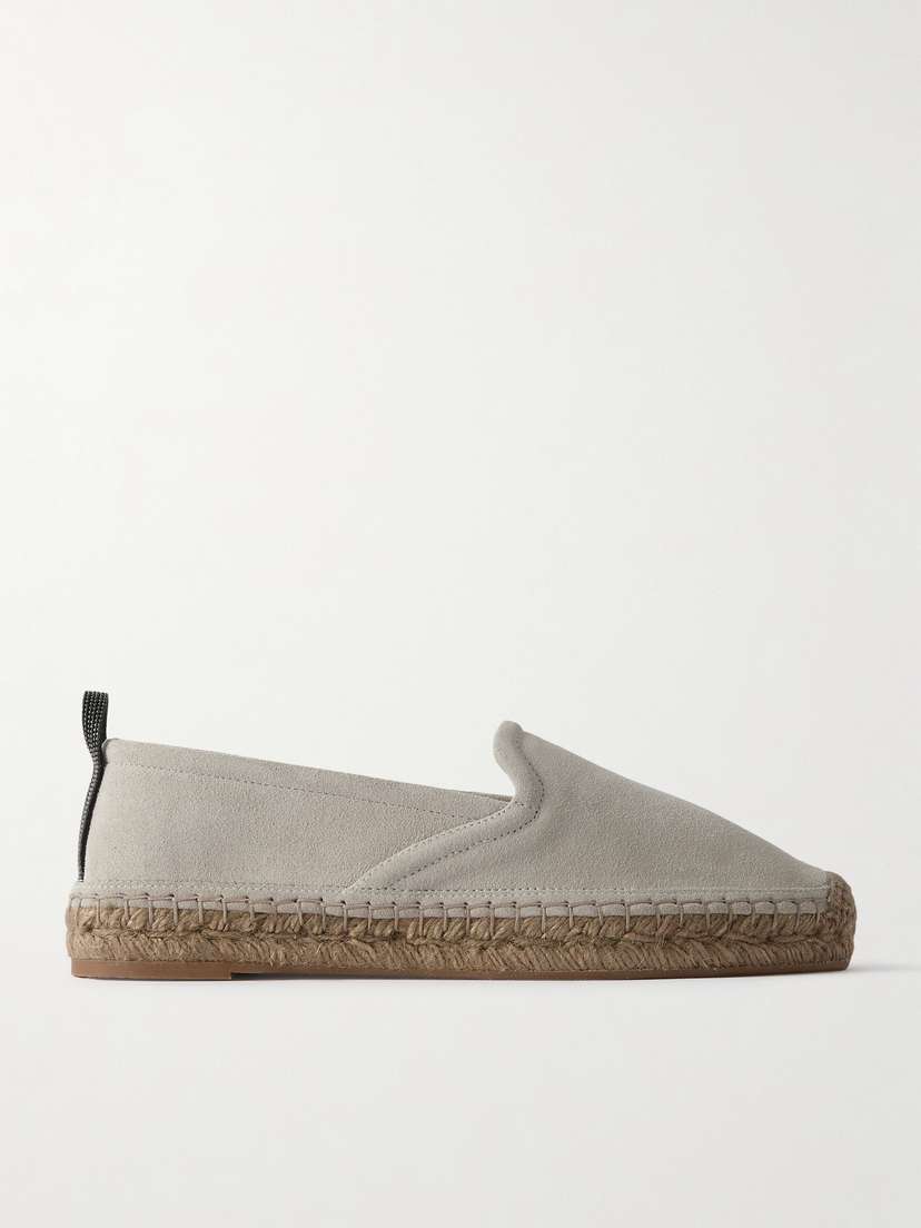 Brunello Cucinelli Bead-embellished Suede Espadrilles