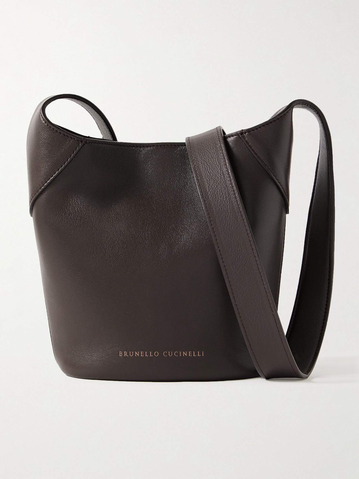 Brunello Cucinelli Bead-embellished Leather Shoulder Bag