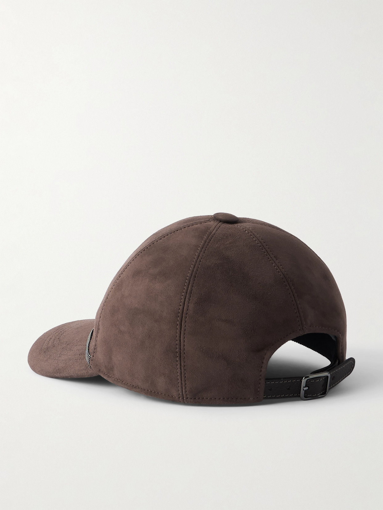 Brunello Cucinelli Bead-embellished Suede Baseball Cap