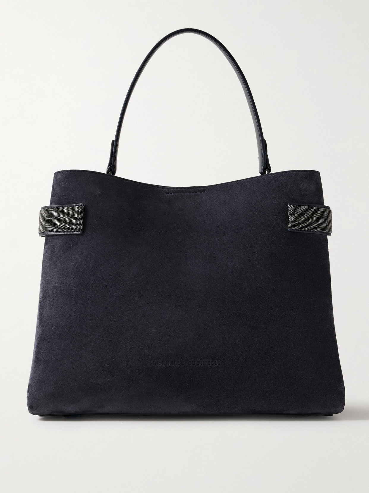 Brunello Cucinelli Bead-embellished Suede Shoulder Bag