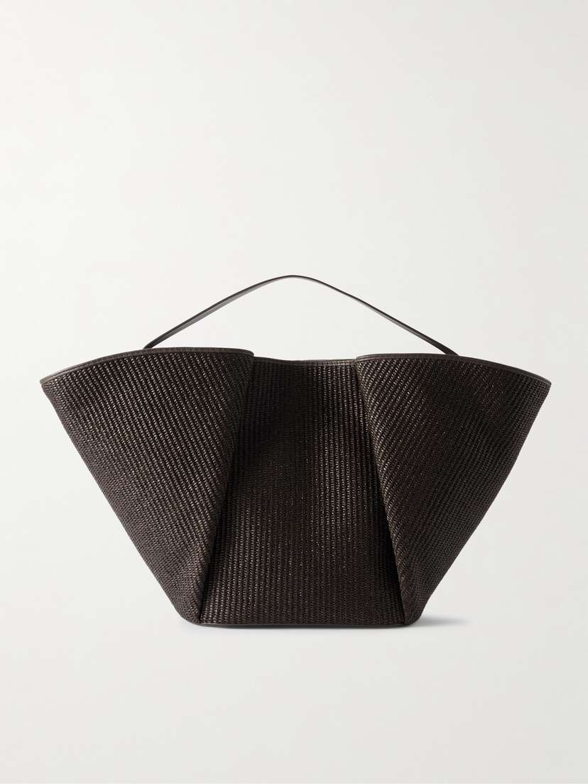Brunello Cucinelli Leather-trimmed Raffia Tote