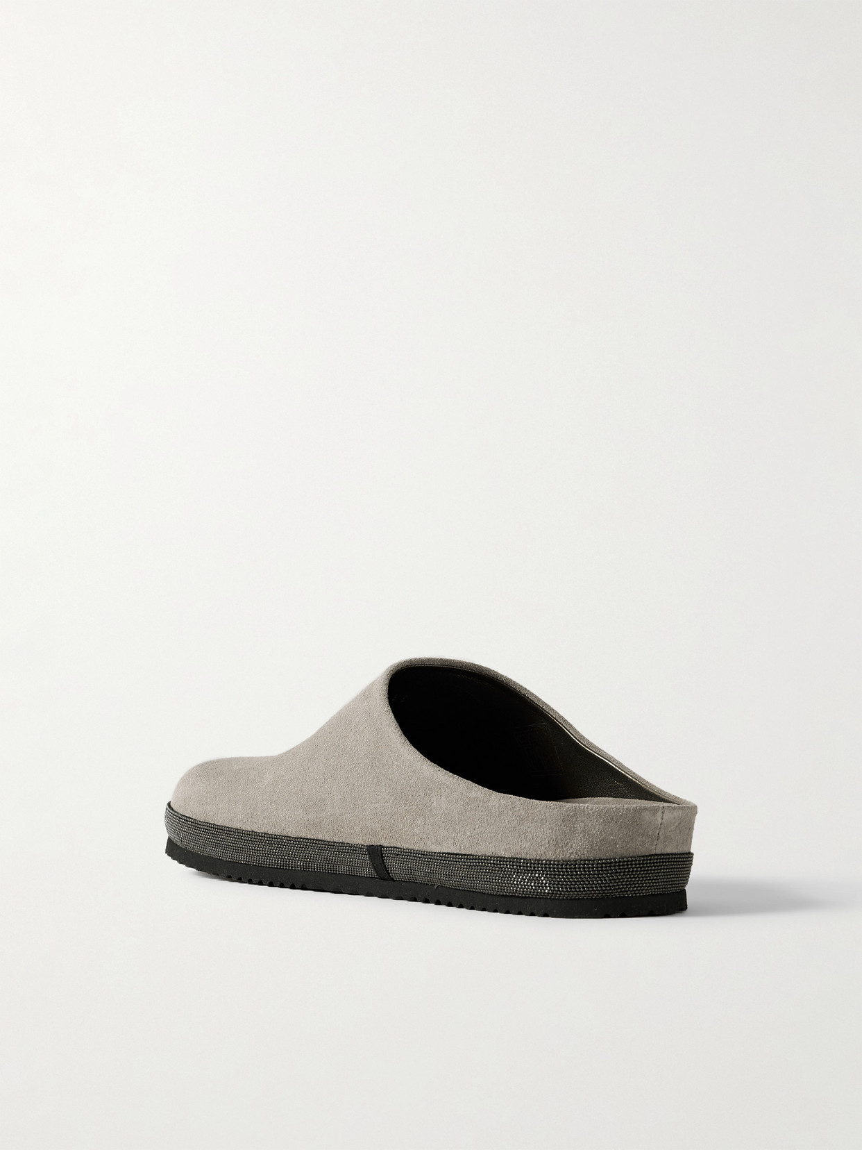 Brunello Cucinelli Bead-embellished Suede Mules