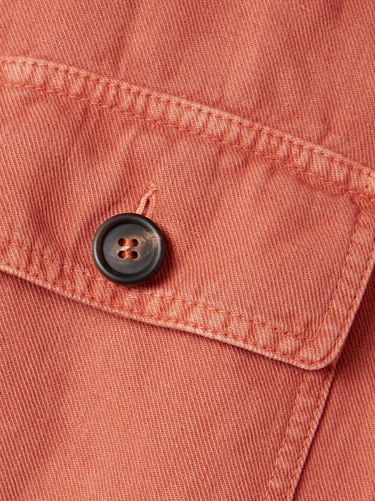 Brunello Cucinelli Cotton And Linen-blend Twill Jacket In Orange