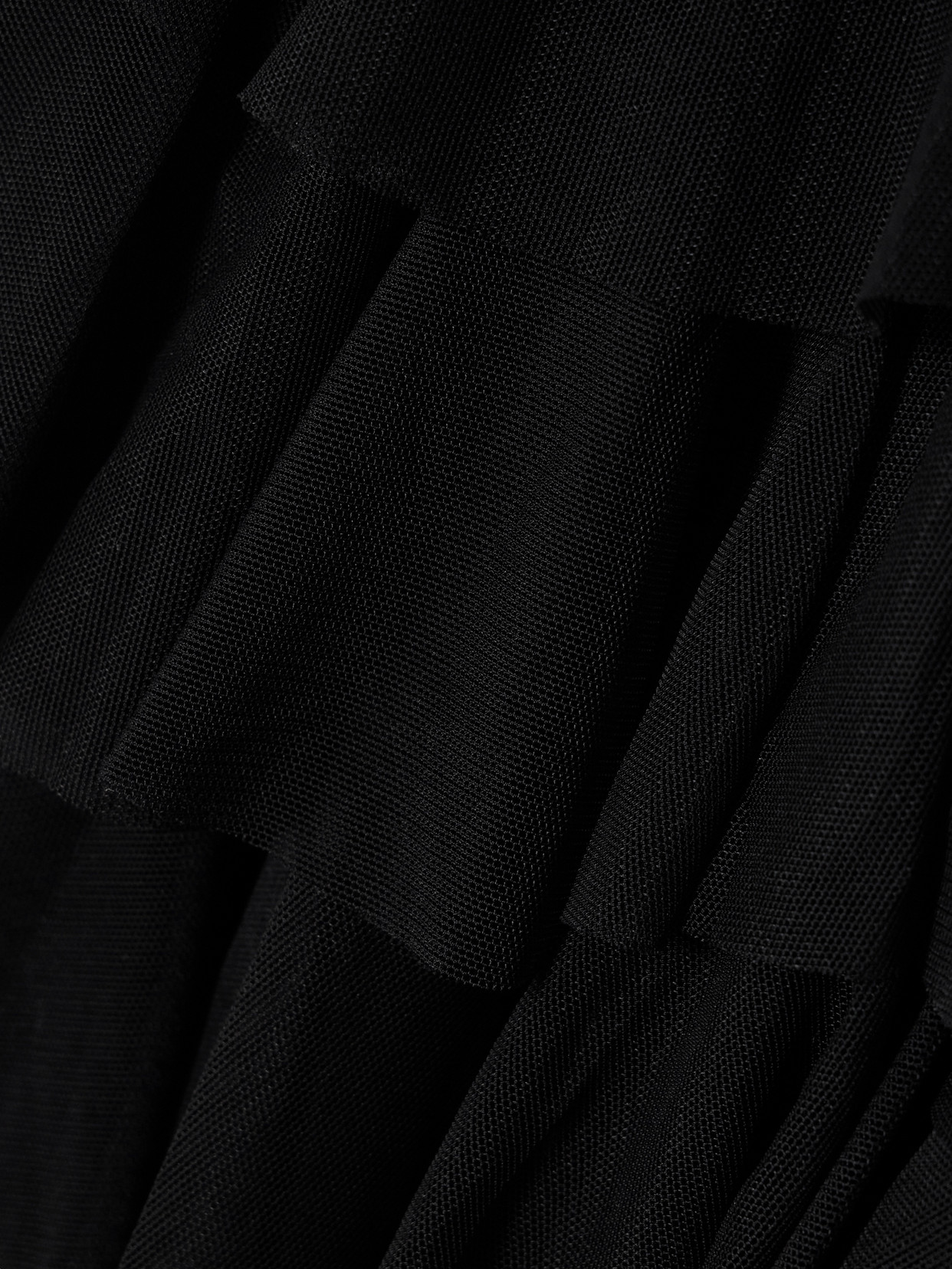 Norma Kamali Lauren Bow-detailed Tiered Ruffled Tulle Mini Dress In Black