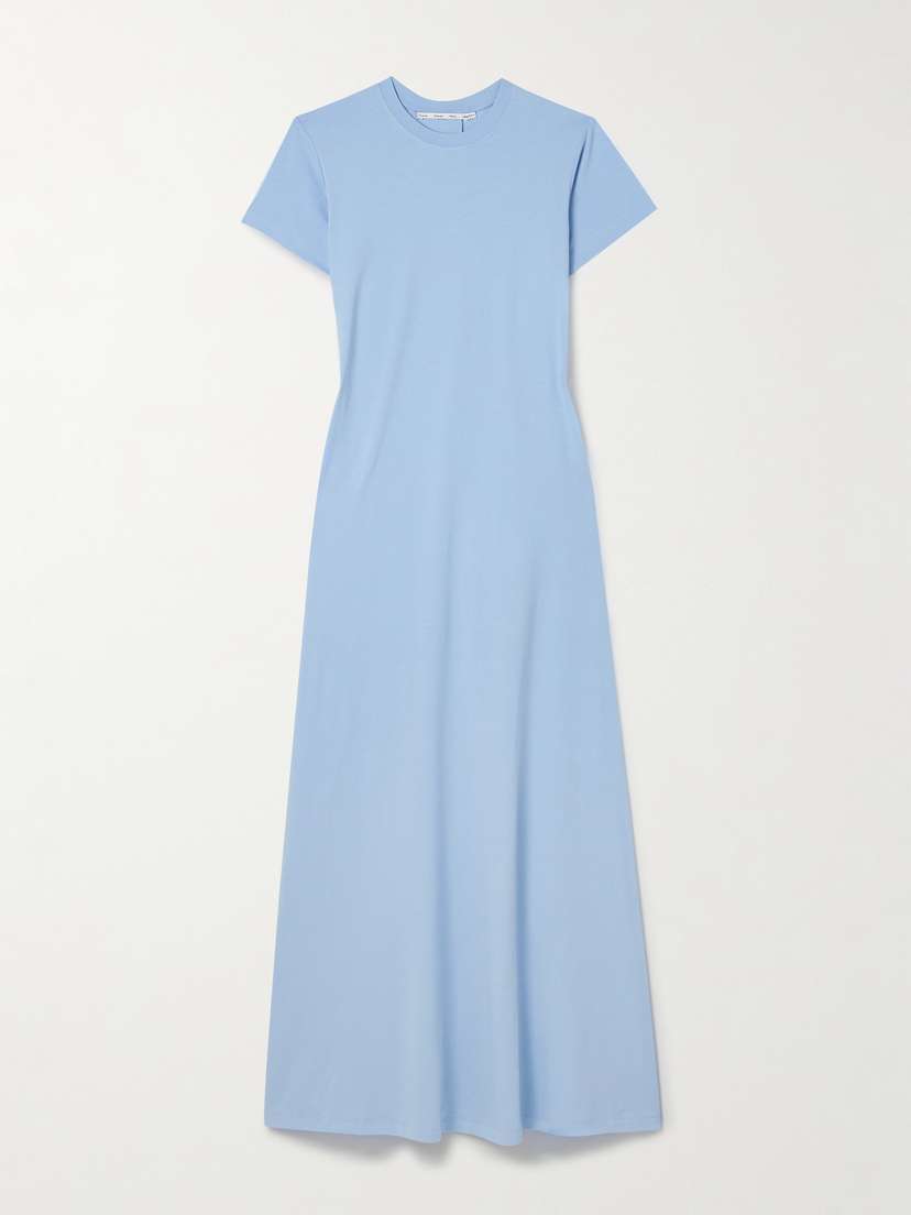 Proenza Schouler White Label Noelle Gathered Cotton-blend Jersey Midi Dress