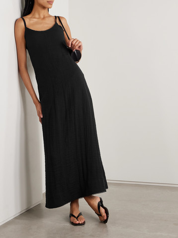 Proenza Schouler White Label Evelyn tie-back crinkled-voile maxi dress