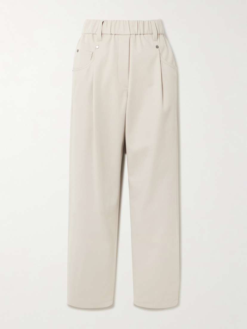 Brunello Cucinelli Cotton-blend Twill Tapered Pants