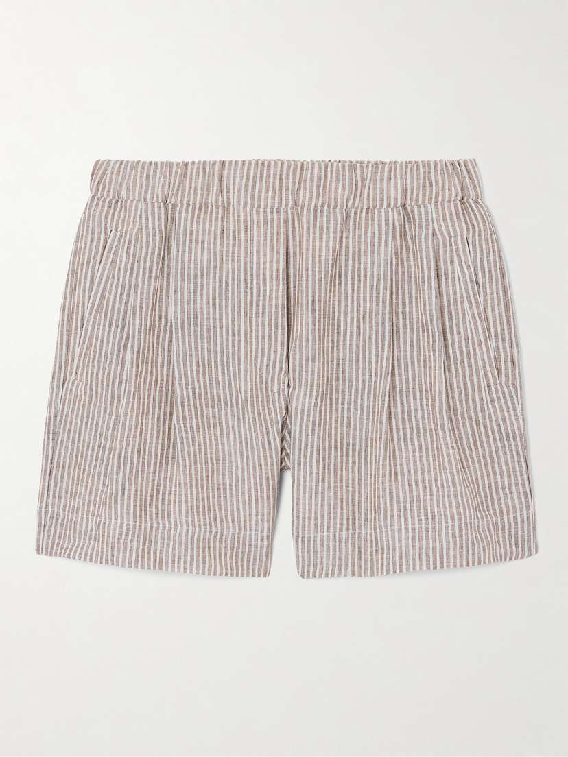 Brunello Cucinelli Striped Linen Shorts