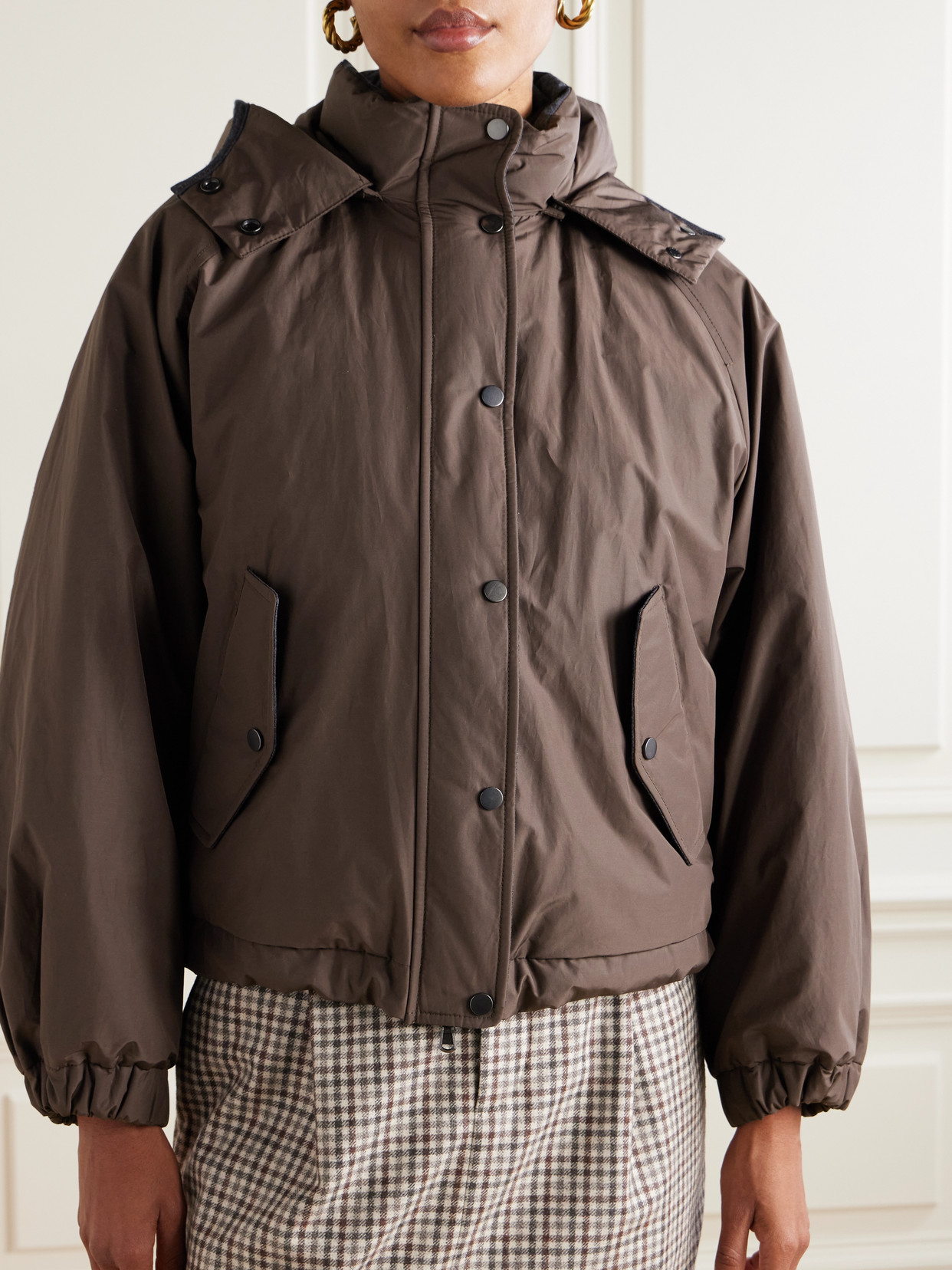 Brunello Cucinelli Hooded Shell Down Jacket