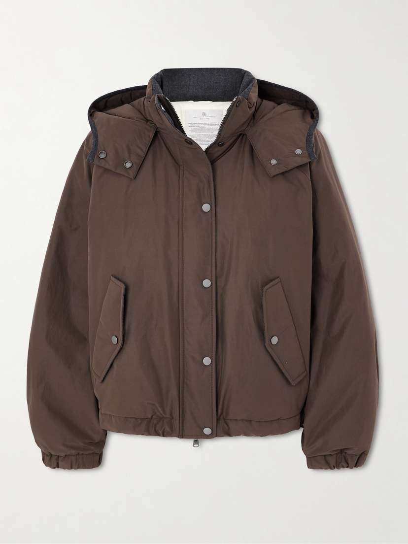 Brunello Cucinelli Hooded Shell Down Jacket