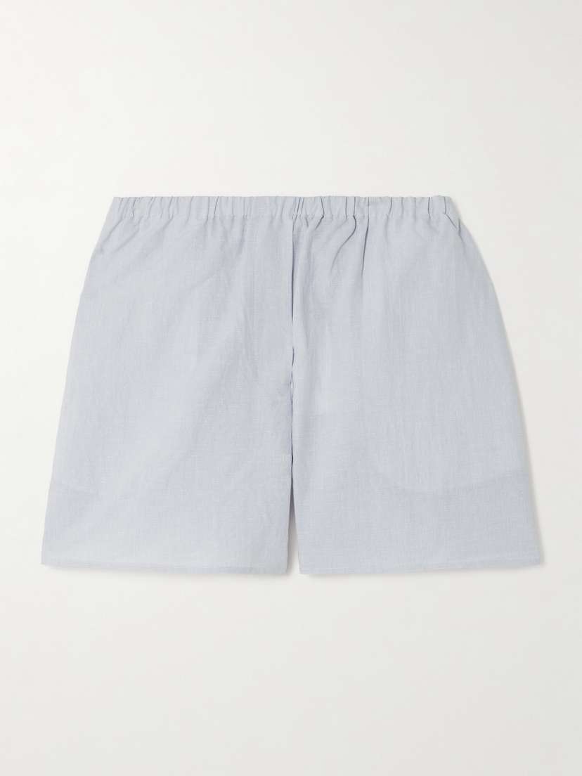 Proenza Schouler White Label Jana Striped Cotton And Linen-blend Shorts