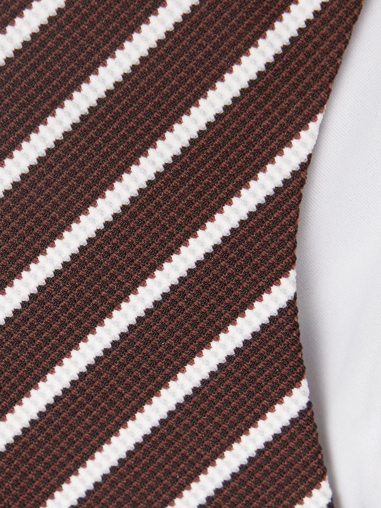 Brunello Cucinelli Striped Jacquard Bikini Briefs In Brown