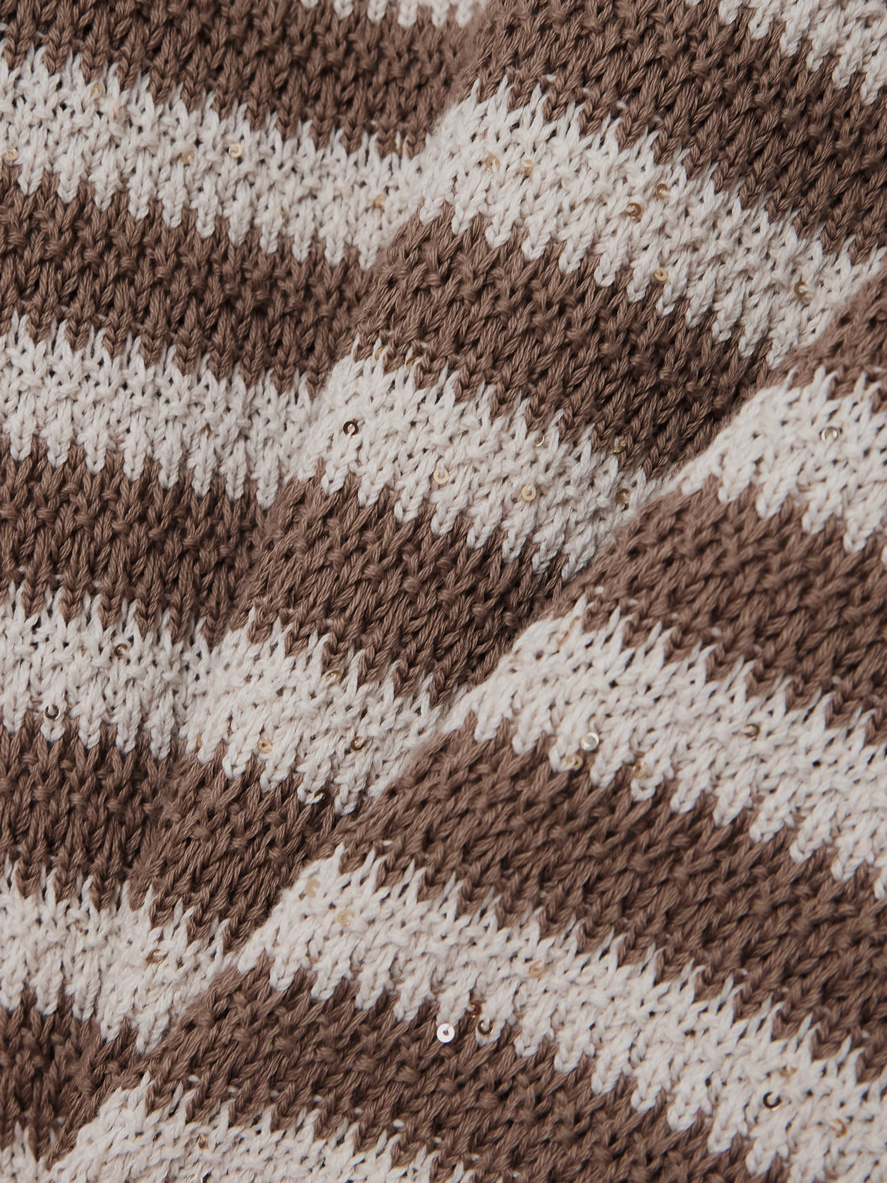 Sequin-Embellished Striped Cotton-Blend Sweater