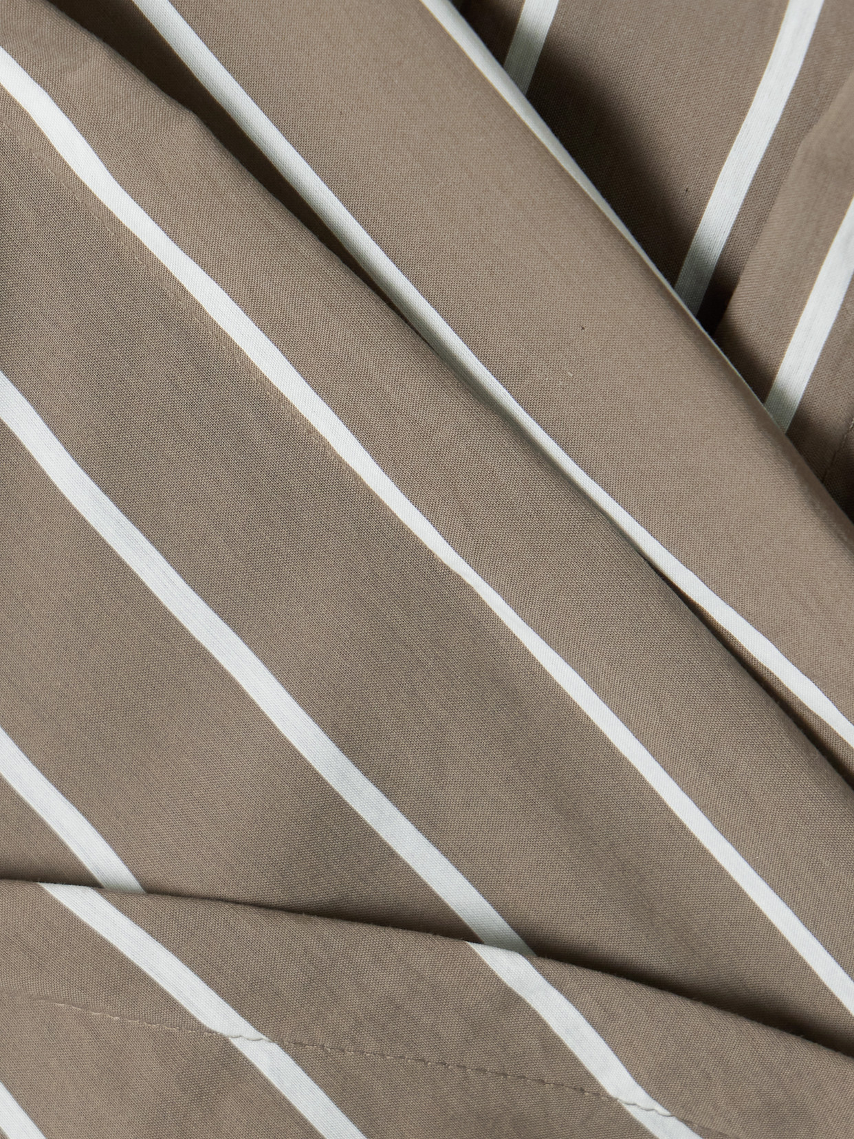 Brunello Cucinelli Striped Cotton-blend Poplin Wrap Midi Dress
