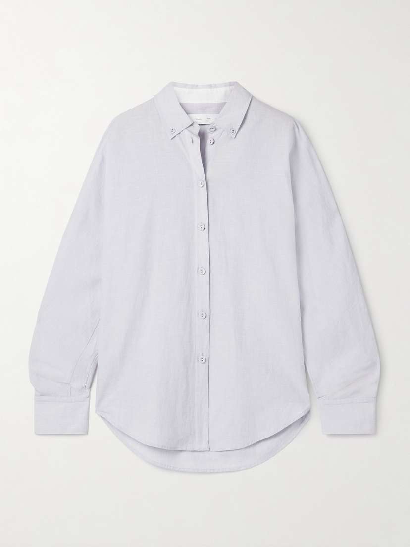Proenza Schouler White Label Caroline Striped Cotton And Linen-blend Oxford Shirt