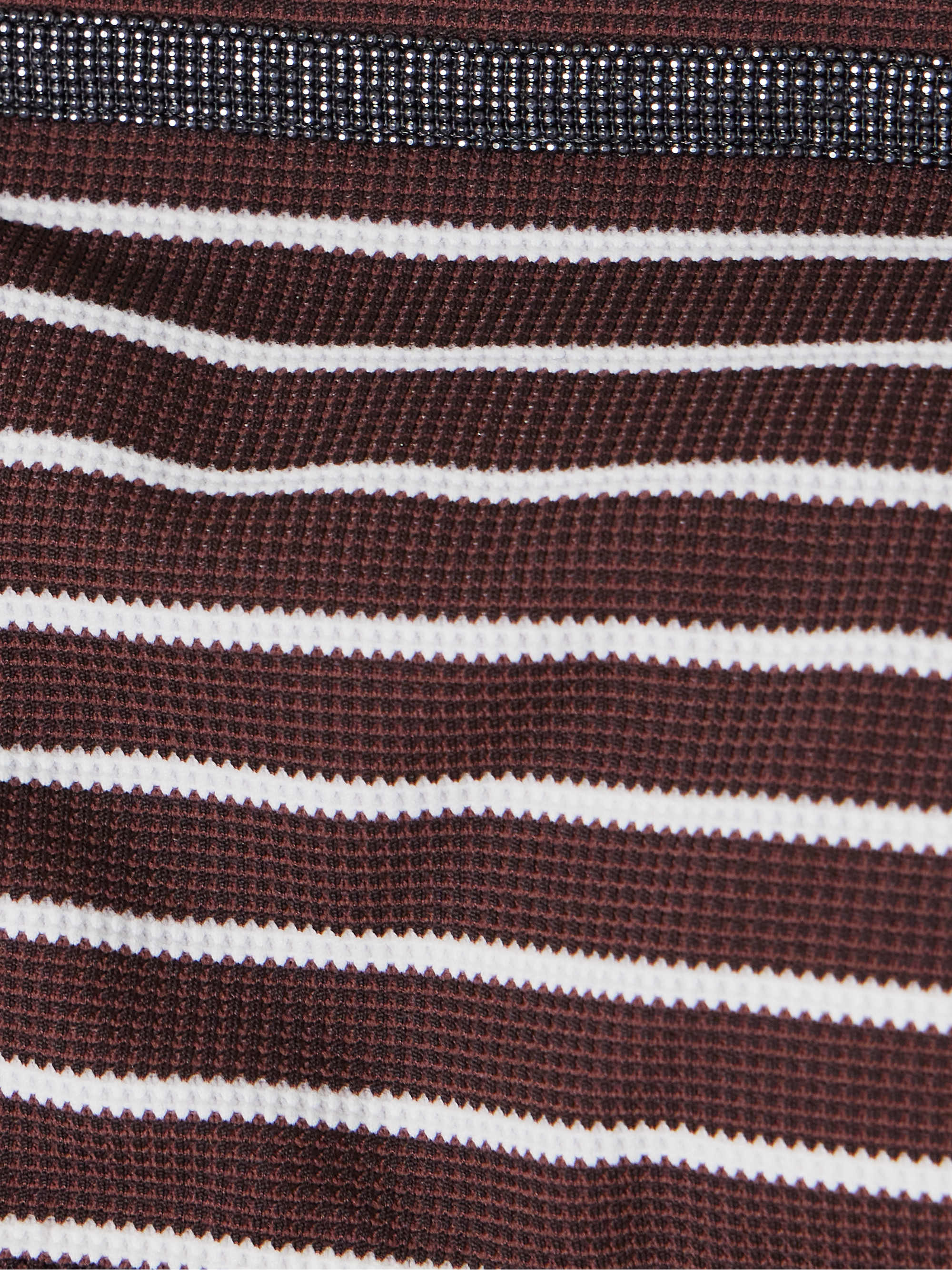 Brunello Cucinelli Striped woven halterneck bikini top