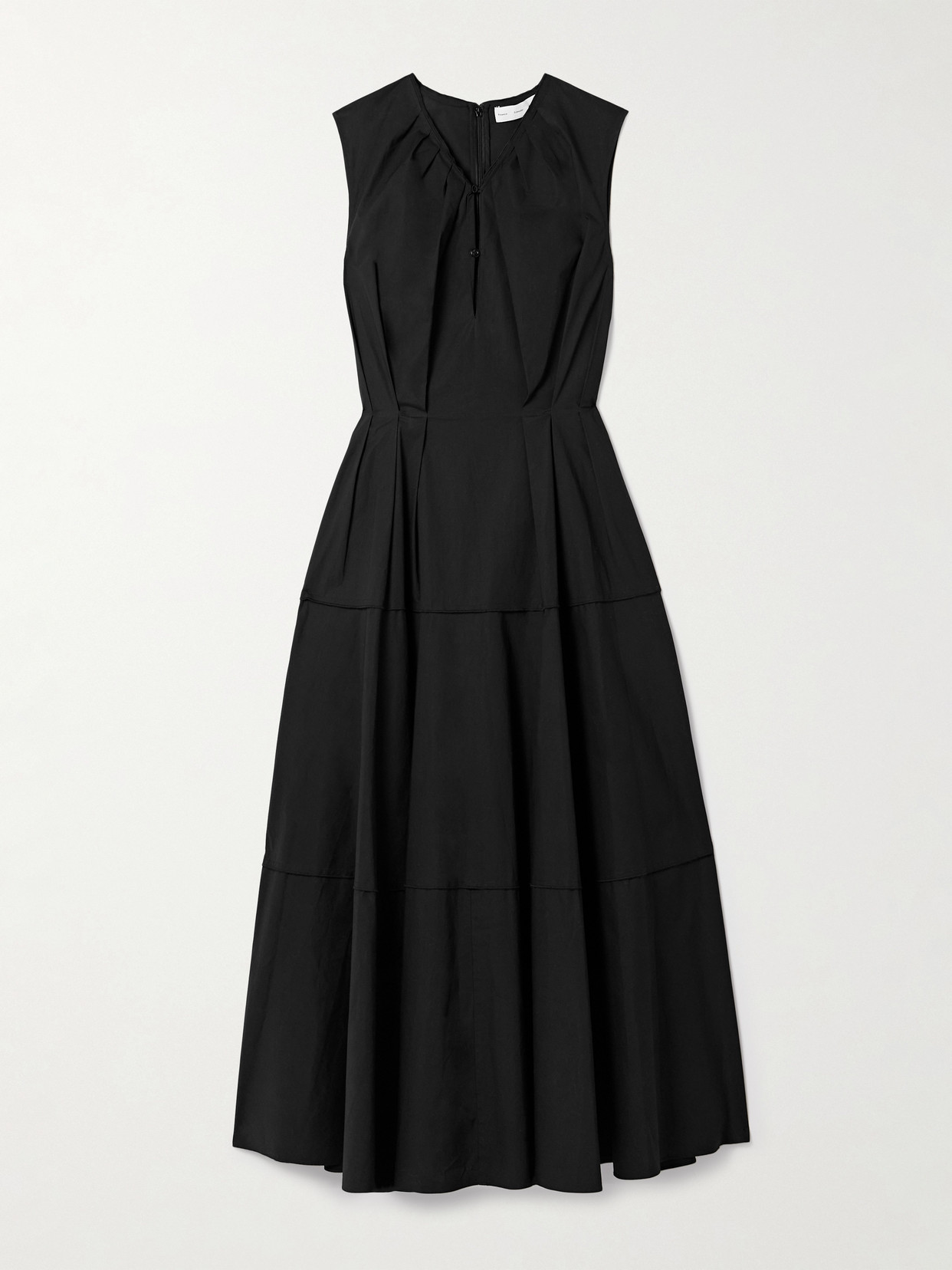 Proenza Schouler White Label Kailey Pleated Stretch-cotton Poplin Maxi Dress