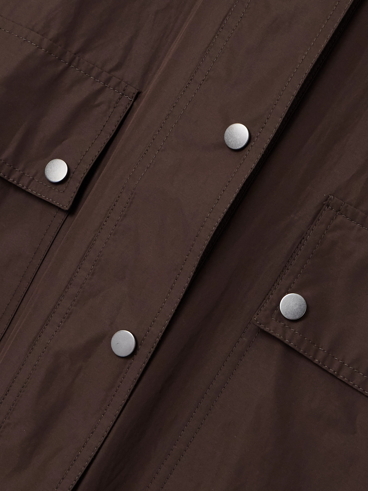 Brunello Cucinelli Bead-embellished Hooded Shell Coat In Brown