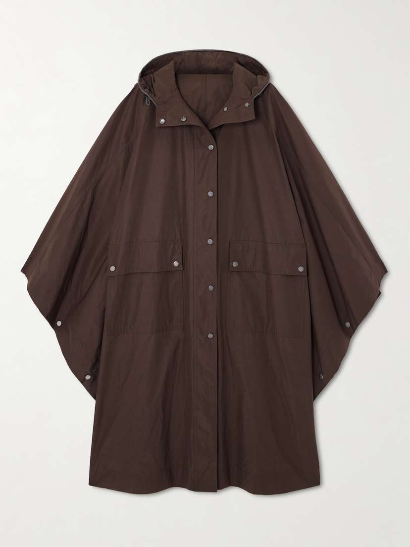 Brunello Cucinelli Bead-embellished Hooded Shell Coat