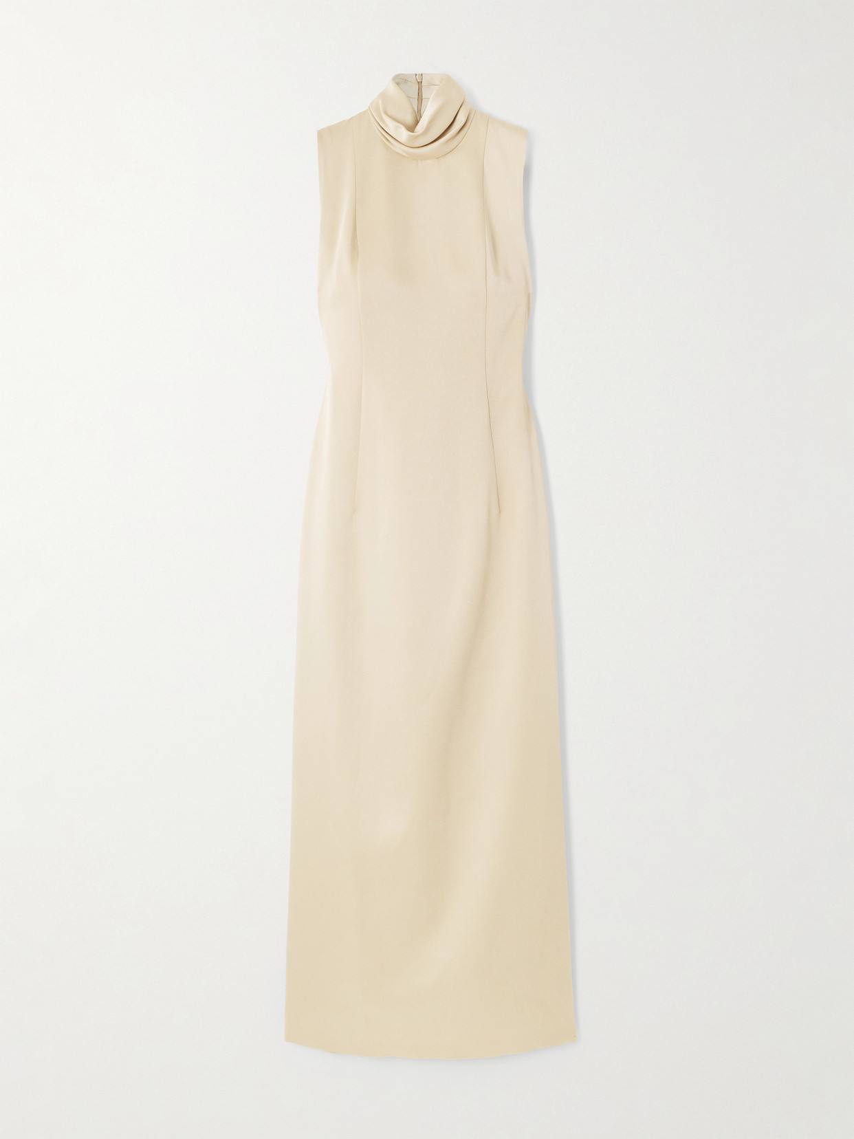 Brunello Cucinelli Draped Satin Midi Dress