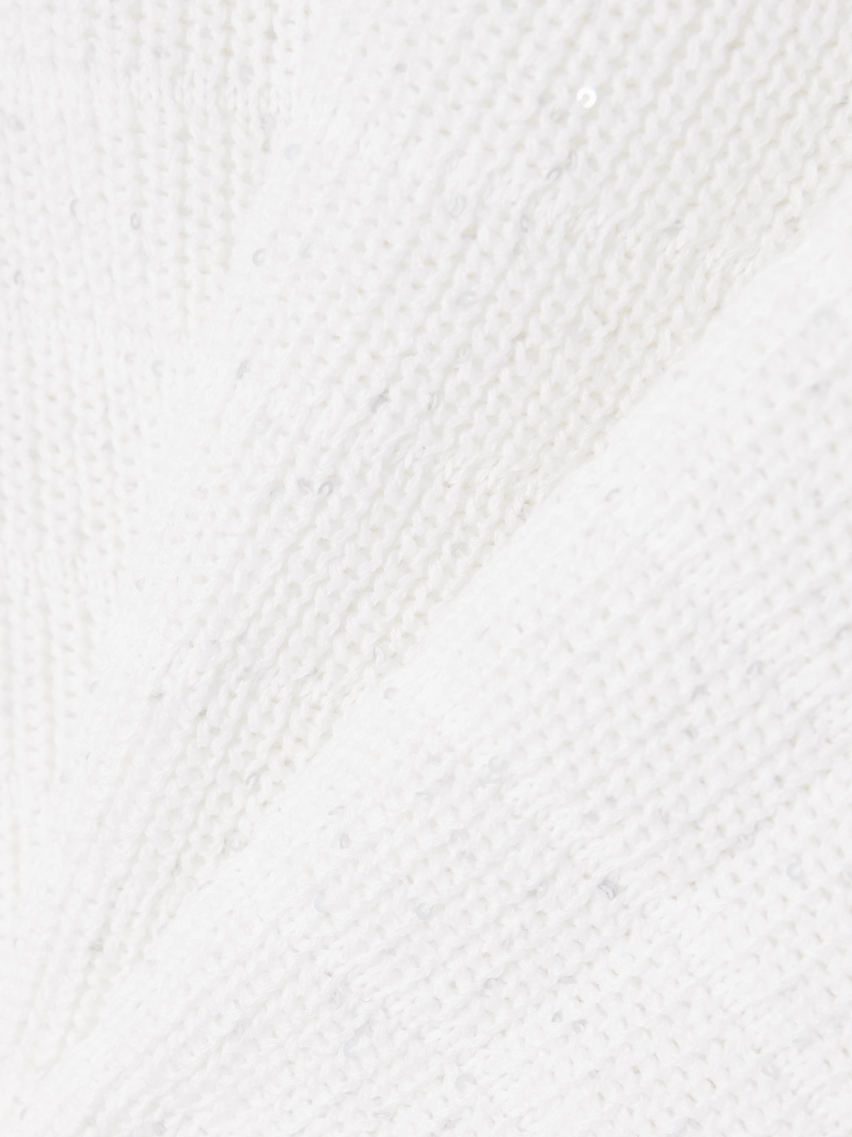 Brunello Cucinelli Sequined Cotton-blend Polo Sweater In White