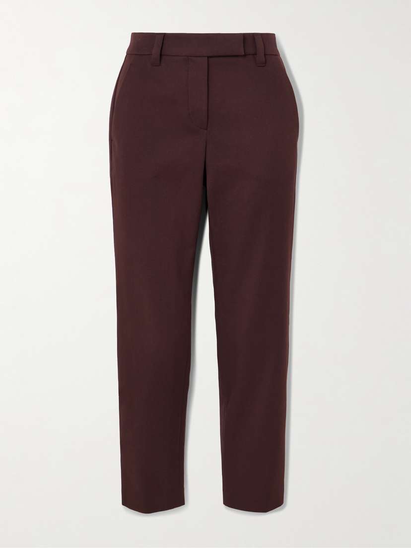 Brunello Cucinelli Cotton-blend Twill Straight-leg Pants