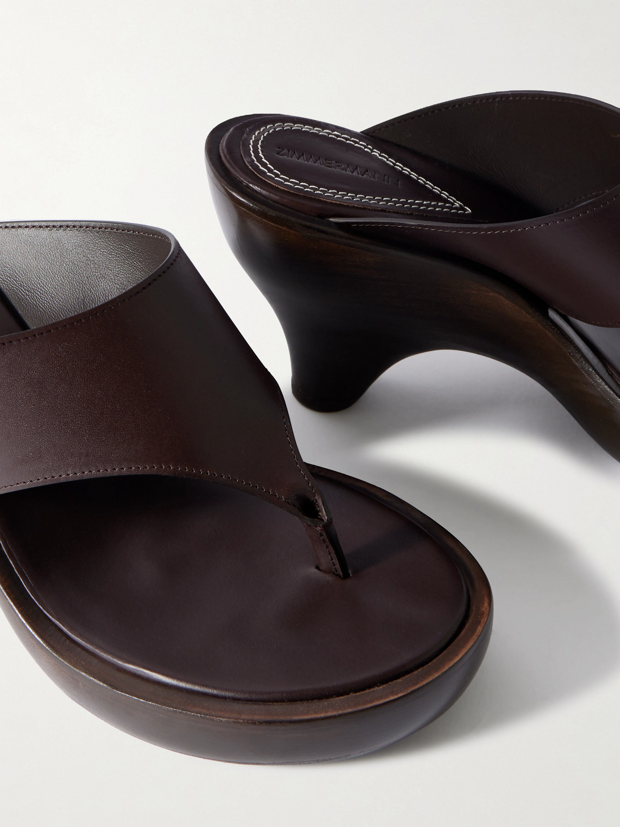 Zimmermann Wild Wedge leather platform sandals thumbnail