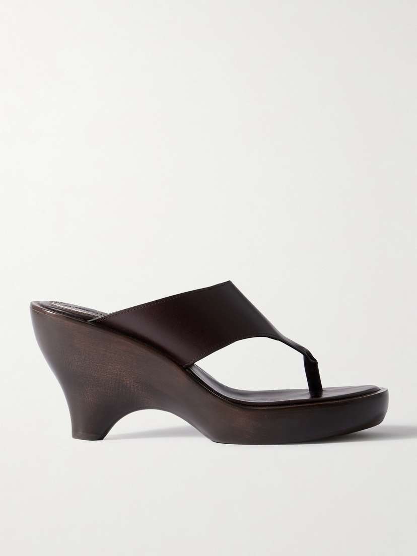 Zimmermann Wild Wedge Leather Platform Sandals