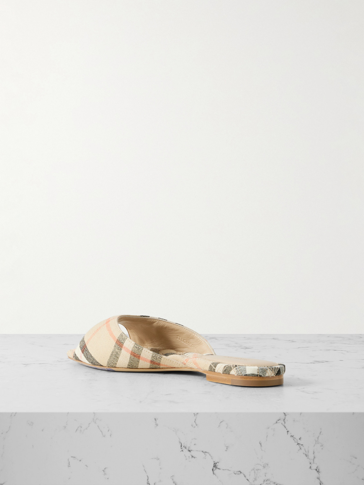 Burberry Women Beige Slip On Sandals, 5.5 Luxury Sandals & Floaters For Women Darveys In Multi