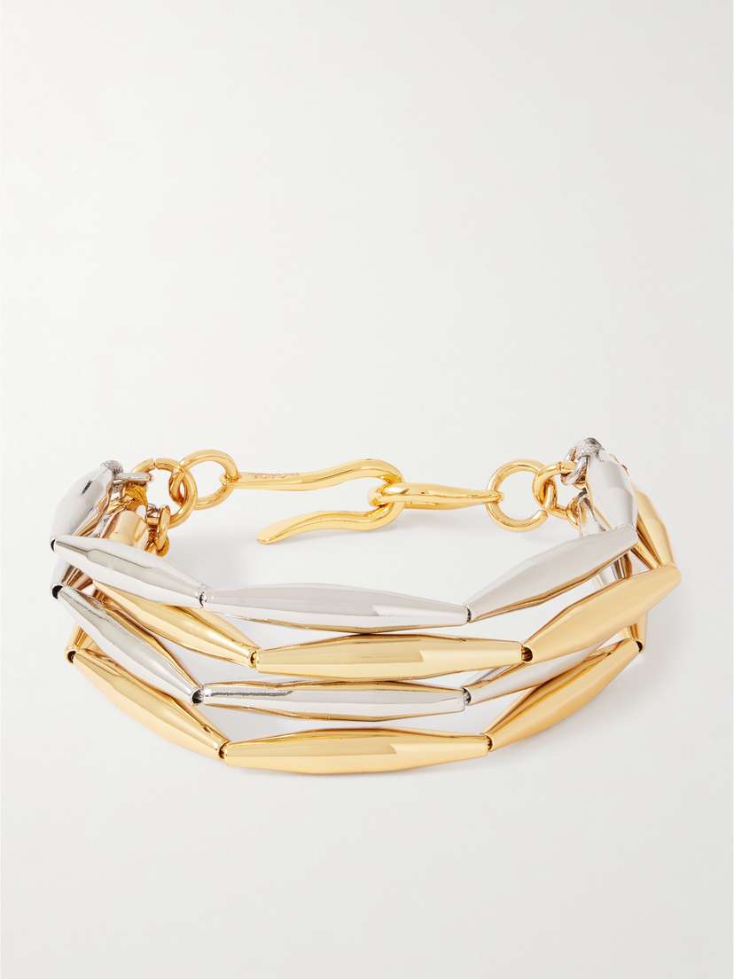 TOHUM Maia Gold- And Silver-plated Bracelet