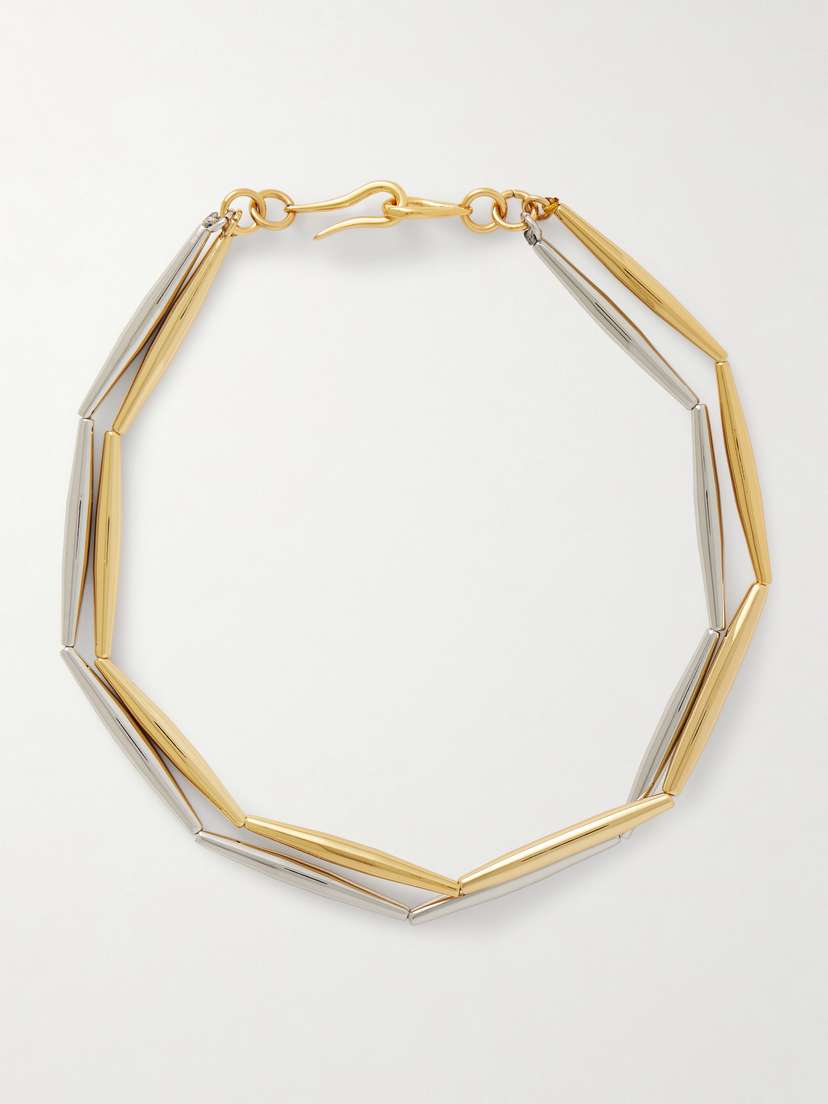 TOHUM Lumia Helia Gold- And Silver-plated Necklace