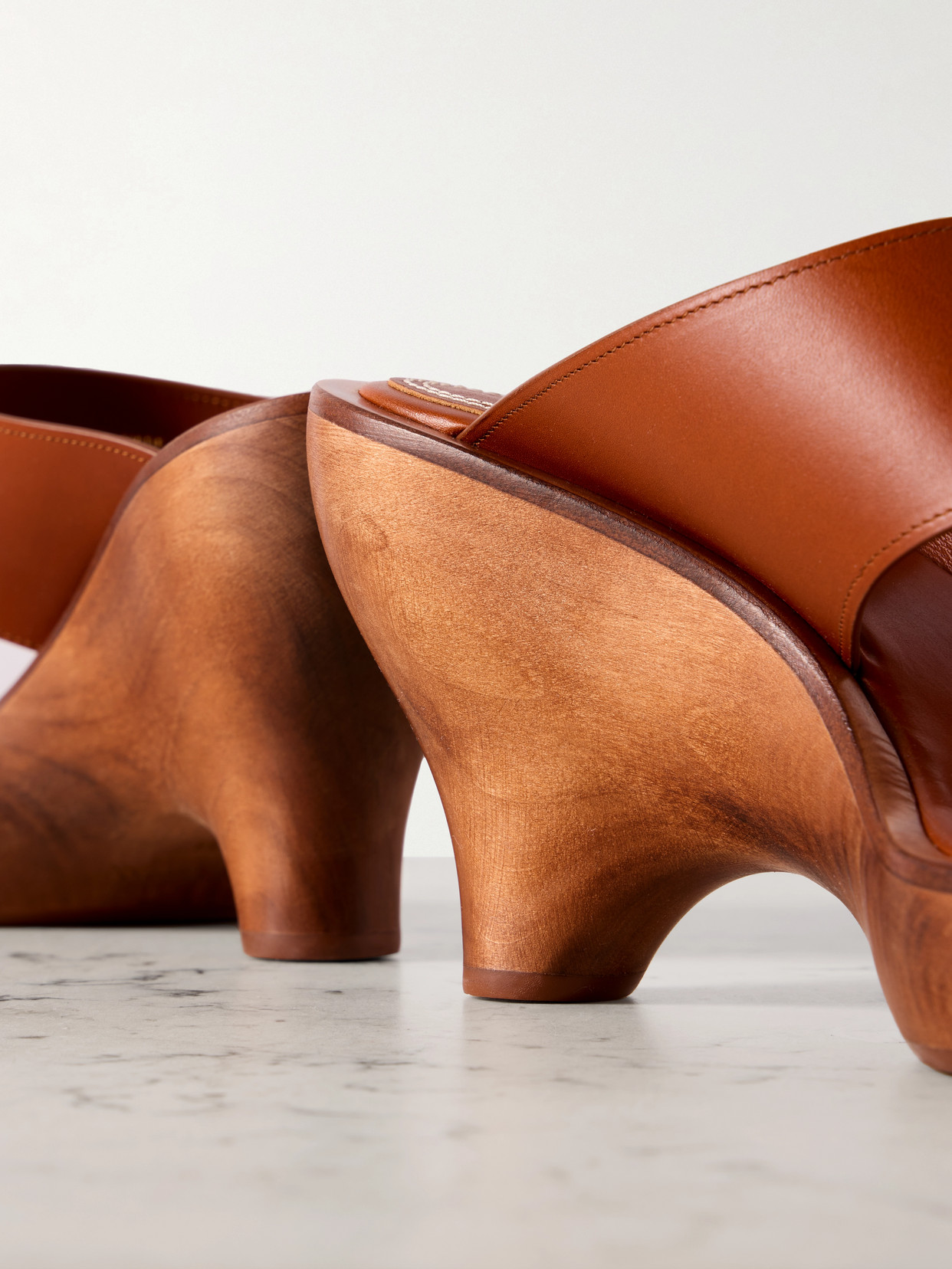 Zimmermann Wild Wedge Leather Platform Sandals In Brown