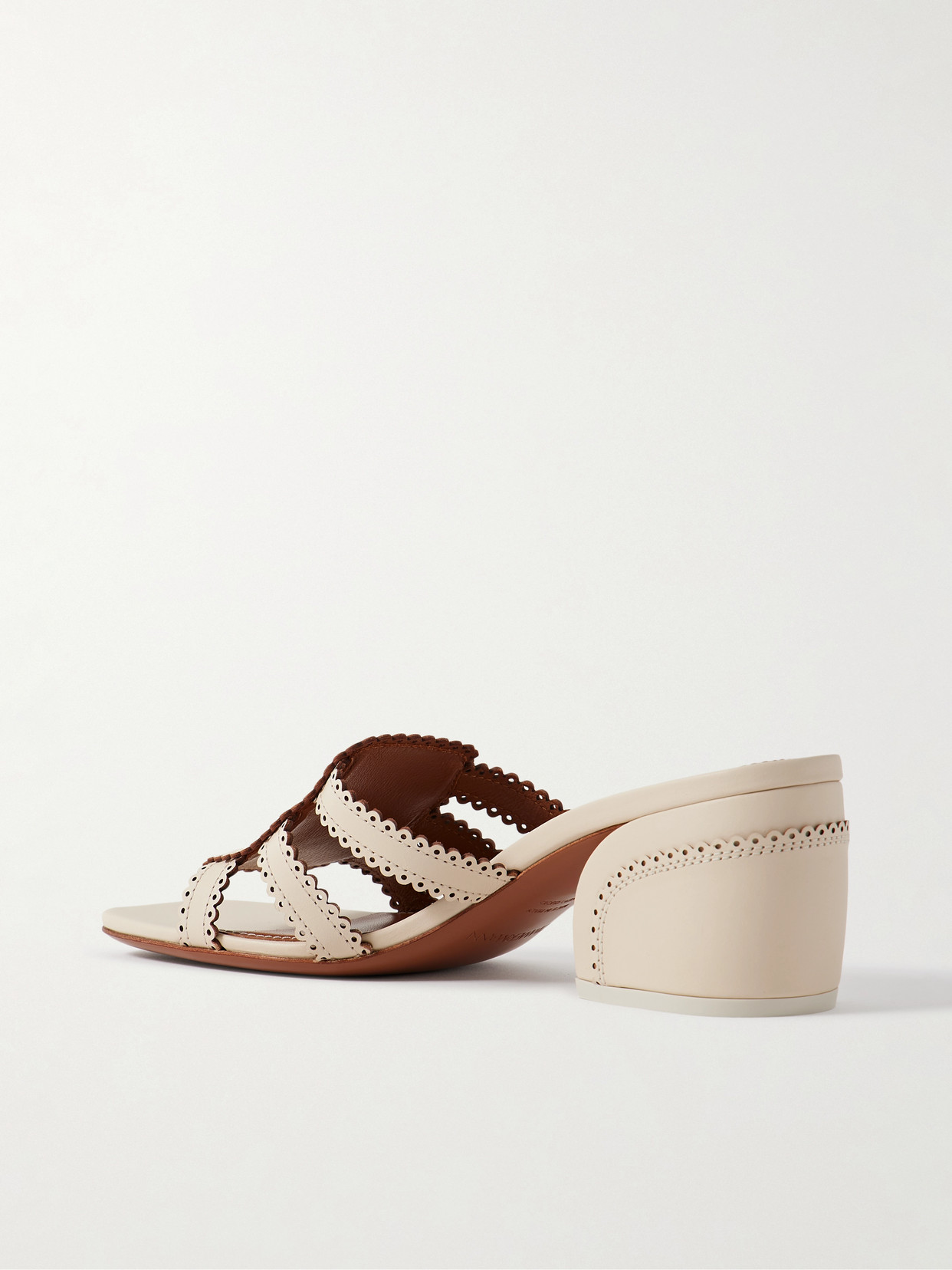 Zimmermann Leather Goldie Slides 65 In Metallic