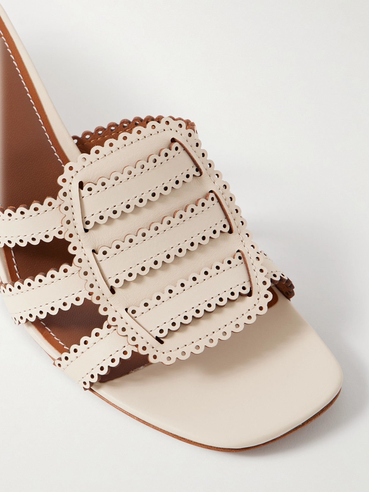 Zimmermann Leather Goldie Slides 65 In Metallic
