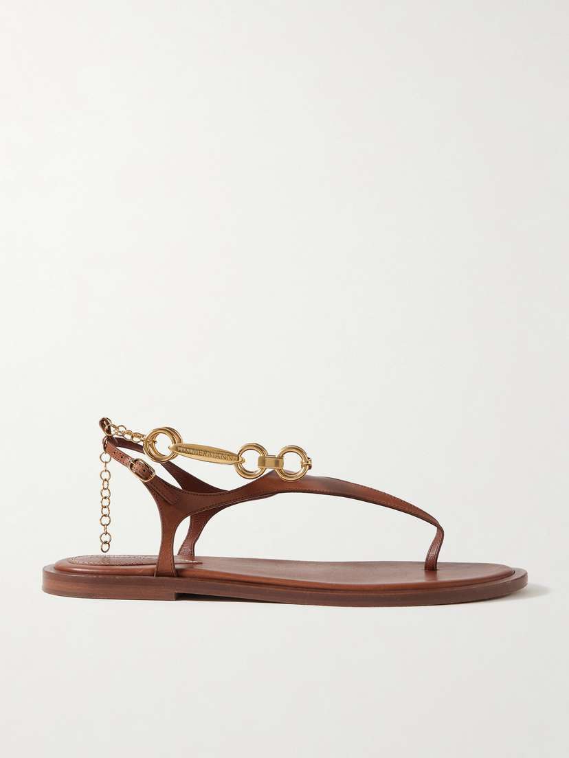 Zimmermann Wild Embellished Leather Sandals