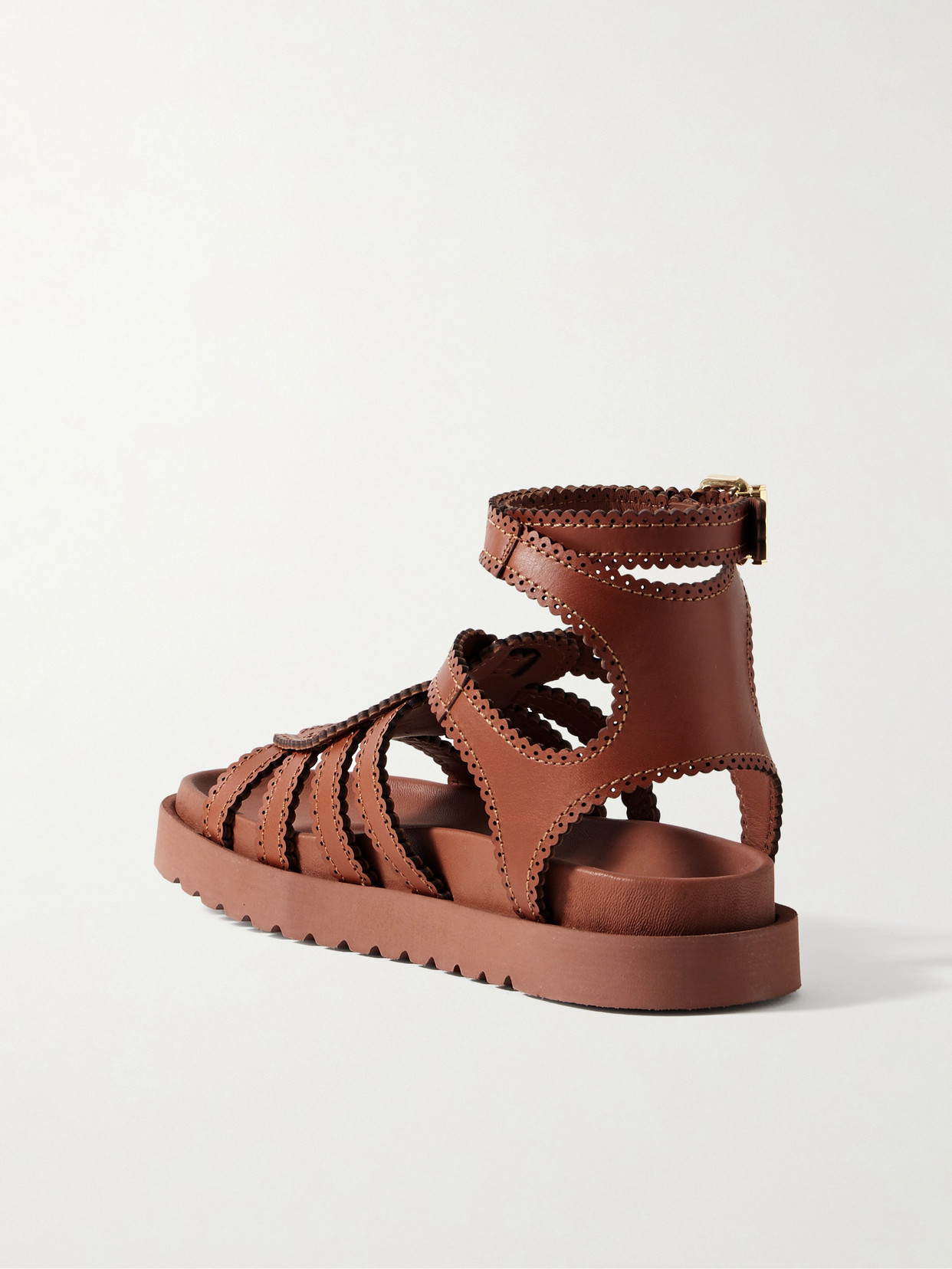 Zimmermann Goldie Leather Platform Sandals