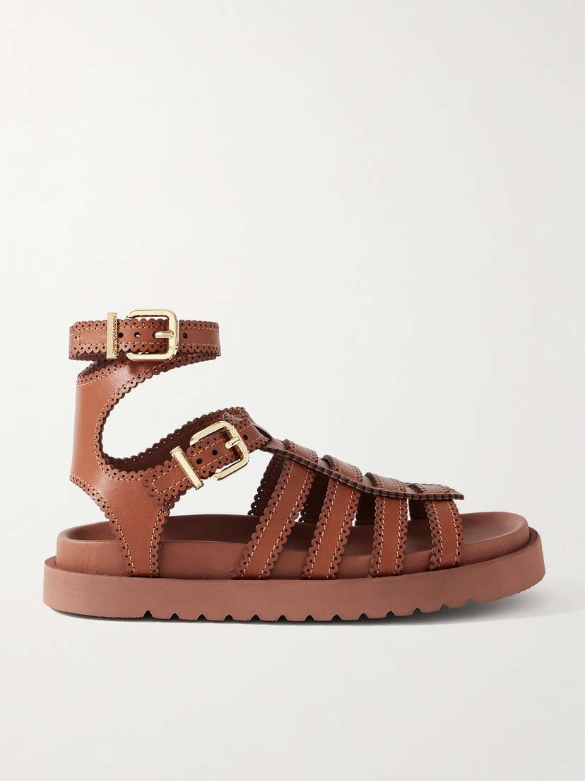Zimmermann Goldie Leather Platform Sandals