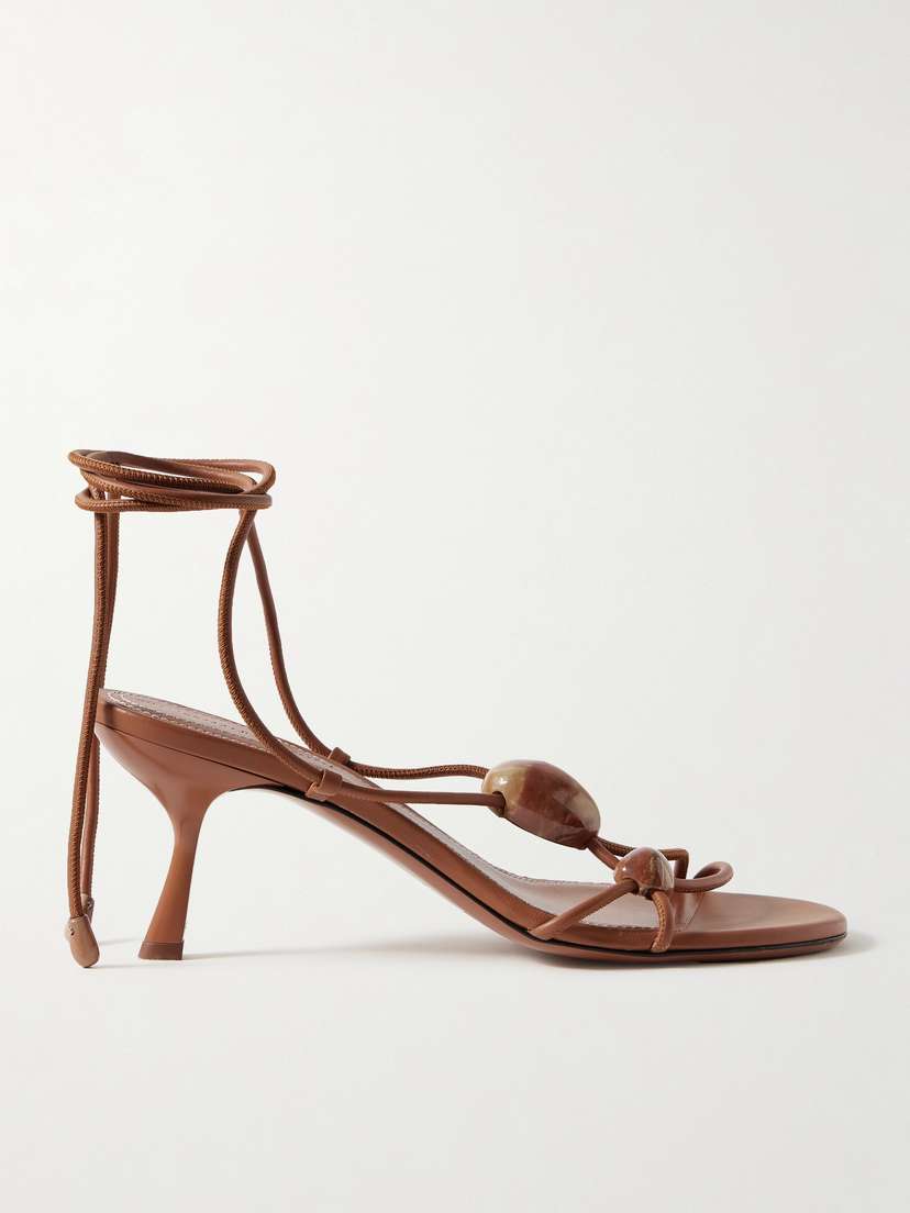 Zimmermann Gleam Embellished Leather Sandals