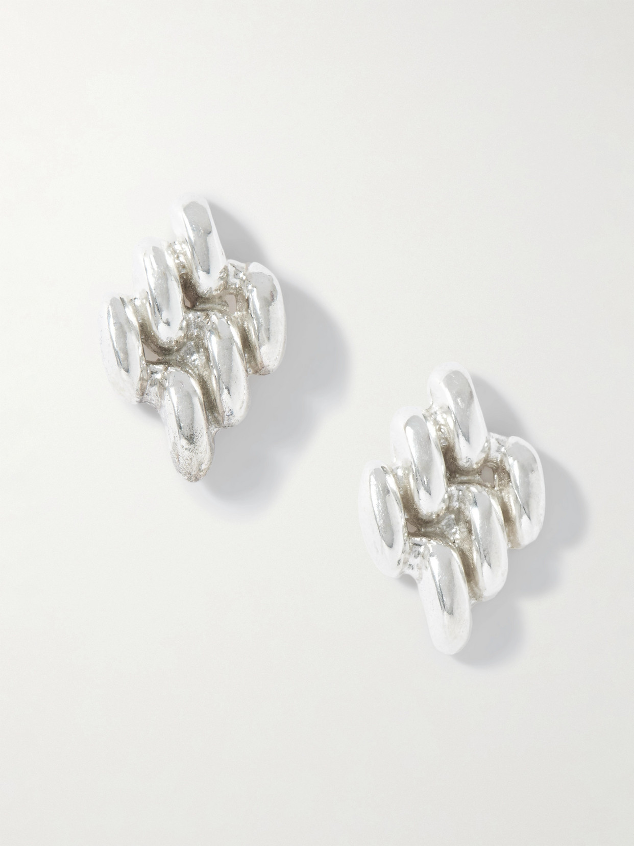 Ysso Mini Chain Link Silver Earrings